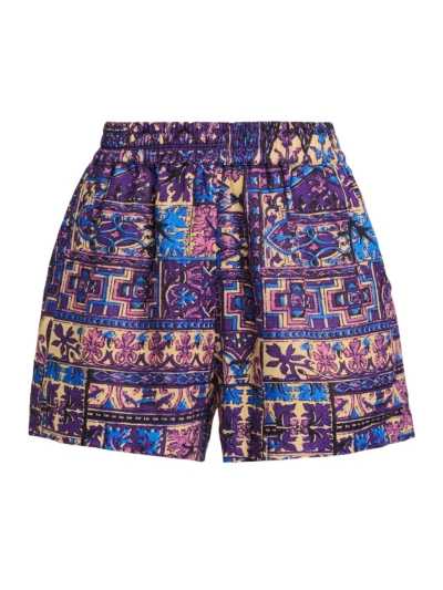 Marie Oliver Women's Monte Arabesque Linen Shorts In Multi