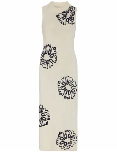 Marie Oliver Patricia Sleeveless Dress In Floret In White