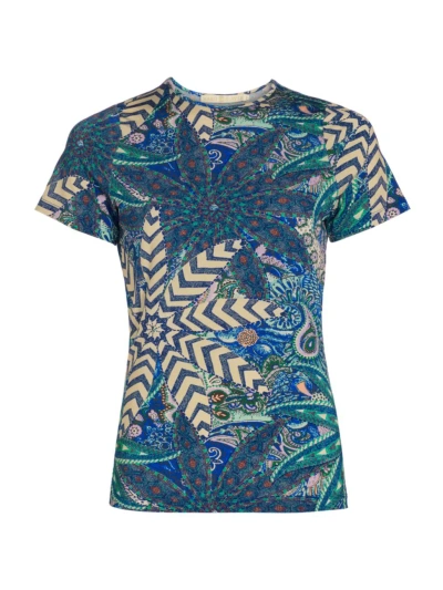 Marie Oliver Women's Ryder Floral Paisley Stretch T-shirt In Anise Breeze