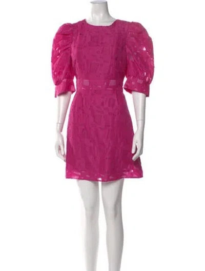 Pre-owned Marie Oliver Wool Mini Dress In Pink