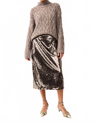 Marie Oliver Wray Midi Skirt In Platinum In Brown