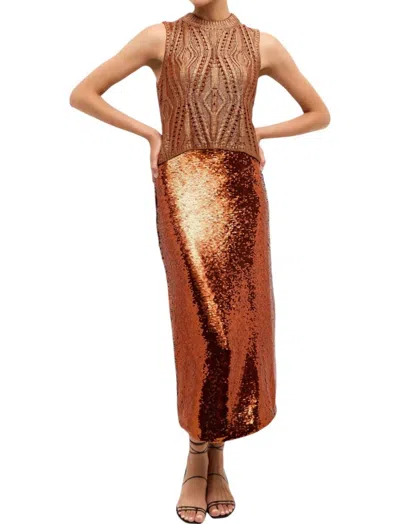 MARIE OLIVER WRAY SKIRT IN CINNAMON