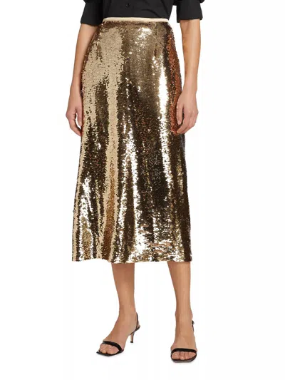 MARIE OLIVER WRAY SKIRT IN GOLD