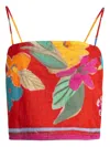 Marie Oliver Wyatt Floral-print Crop Top In Multi