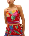 Marie Oliver Wyatt Floral-print Crop Top In Multi