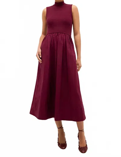 Marie Oliver Yana Midi Dress In Potion In Burgundy