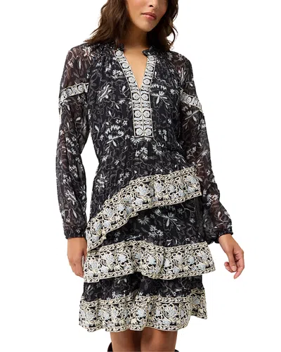 Marie Oliver Yazmine Tiered Dress In Black