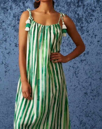 Marie Oliver Yulia Dress In Bamboo Cabana In Green