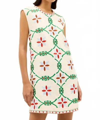 Marie Oliver Yvette Mini Dress In Trellis In Multi