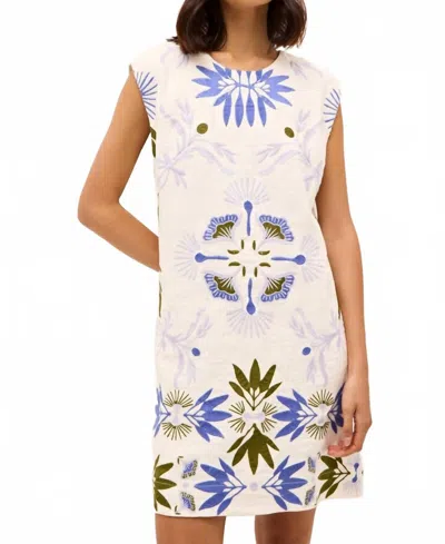 Marie Oliver Yvette Sleeveless Mini Shift Dress In Waltz In White