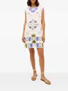 Marie Oliver Yvette Embroidered Shift Dress In Weiss