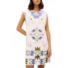 Marie Oliver Yvette Sleeveless Mini Shift Dress In Waltz In White