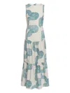 Marie Oliver Zelda Patterned Tiered Dress In White