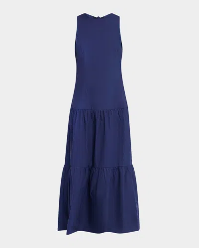 MARIE OLIVER ZELDA SLEEVELESS TIERED COTTON MAXI DRESS
