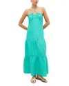 Marie Oliver Halter-neck Maxi Dress In Green
