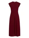 Marie Oliver Zuri Cap-sleeve Midi Dress In Burgundy