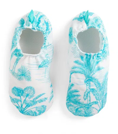 Marie Raxevsky Kids' Jungle Print Beach Shoes In Blue