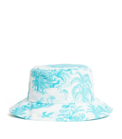 Marie Raxevsky Kids' Jungle Print Bucket Hat In Blue