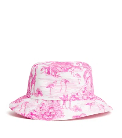Marie Raxevsky Kids' Jungle Print Bucket Hat In Pink