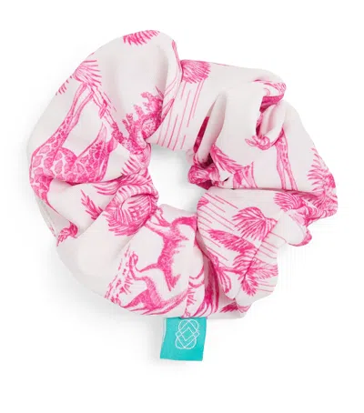 Marie Raxevsky Kids' Jungle Print Scrunchie In Pink