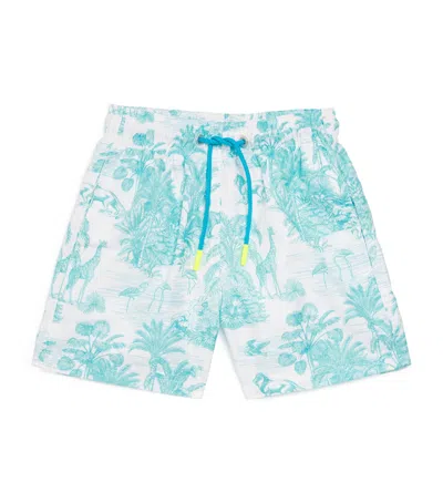 Marie Raxevsky Kids' Jungle Print Swim Shorts In Multi