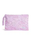 Marie Raxevsky Large Patterned Waterproof Pouch In Purple