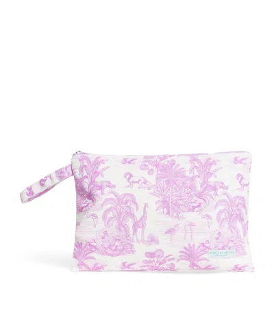 Marie Raxevsky Kids' Large Waterproof Jungle Print Pouch In Purple