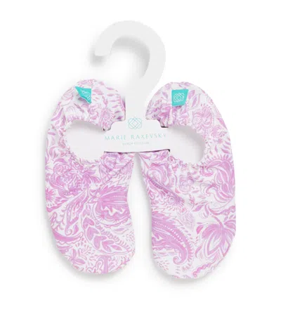 Marie Raxevsky Kids' Paisley Print Sock Shoes In Purple