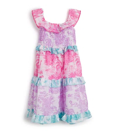 Marie Raxevsky Kids' Paisley Shirred Dress In Multi