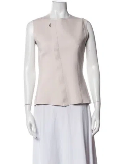 Pre-owned Marie Saint Pierre Asymmetrical Sleeveless Top In Pink