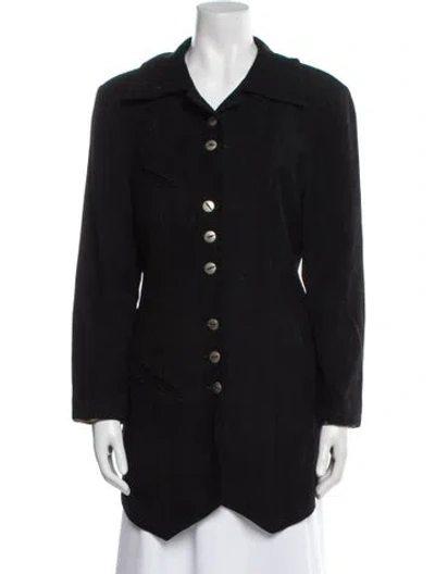 Pre-owned Marie Saint Pierre Coat In Black
