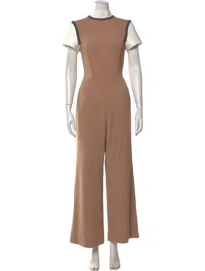 Pre-owned Marie Saint Pierre Crew Neck Jumpsuit In Neutrals