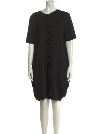 Pre-owned Marie Saint Pierre Crew Neck Knee-length Dress In Black