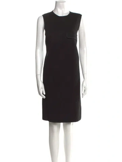Pre-owned Marie Saint Pierre Crew Neck Knee-length Dress In Gray