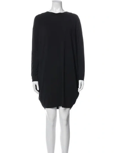 Pre-owned Marie Saint Pierre Crew Neck Mini Dress In Black