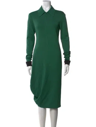 Pre-owned Marie Saint Pierre Midi Length Dress In Green