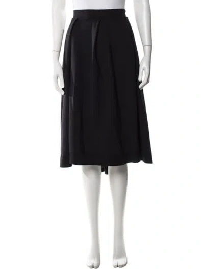 Pre-owned Marie Saint Pierre Midi Length Skirt In Black