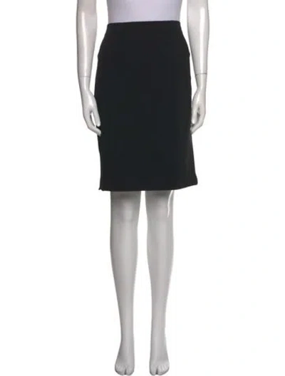 Pre-owned Marie Saint Pierre Raw-edge Trim Knee-length Skirt In Blue