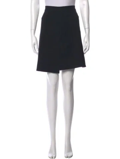 Pre-owned Marie Saint Pierre Raw-edge Trim Mini Skirt In Black