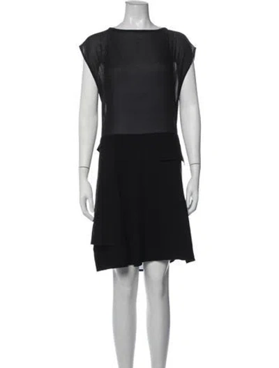 Pre-owned Marie Saint Pierre Silk Knee-length Dress In Black