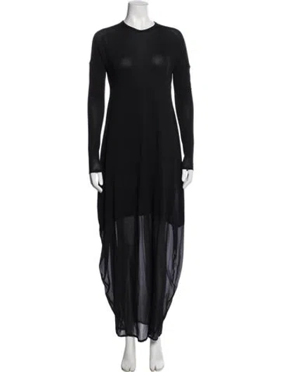 Pre-owned Marie Saint Pierre Silk Long Dress In Black