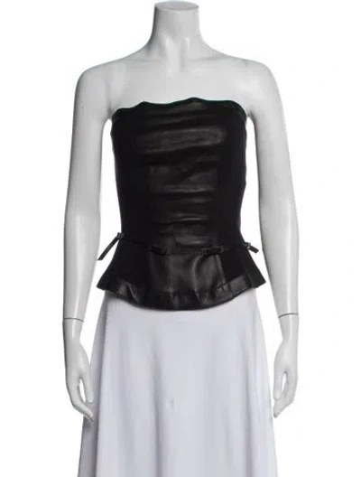 Pre-owned Marie Saint Pierre Strapless Top In Black