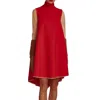 Marie Saint Pierre Tadeo Sleeveless Easy A Line Dress In Ruby Tinta In Red