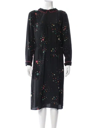 Pre-owned Marie Saint Pierre Vintage Midi Length Dress In Blue