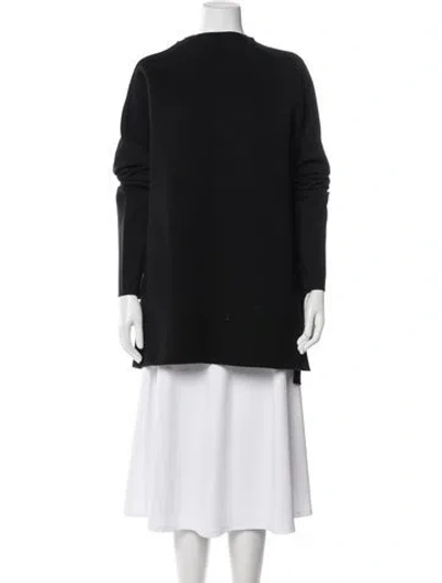 Pre-owned Marie Saint Pierre Wool Crew Neck Top In Black