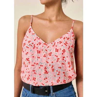 Marie Sixtine West Strawberry Tank Top In Pink