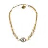 Marie Vigue Fish Skin Necklace With Multicoloured Eye
