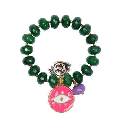 Marie Vigue Sun Colour Bracelet Green/neon Pink