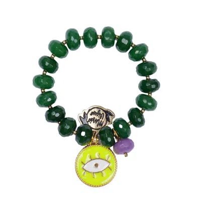 Marie Vigue Sun Colour Bracelet Green/neon Yellow