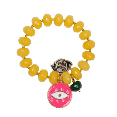 Marie Vigue Sun Colour Bracelet Yellow/neon Pink